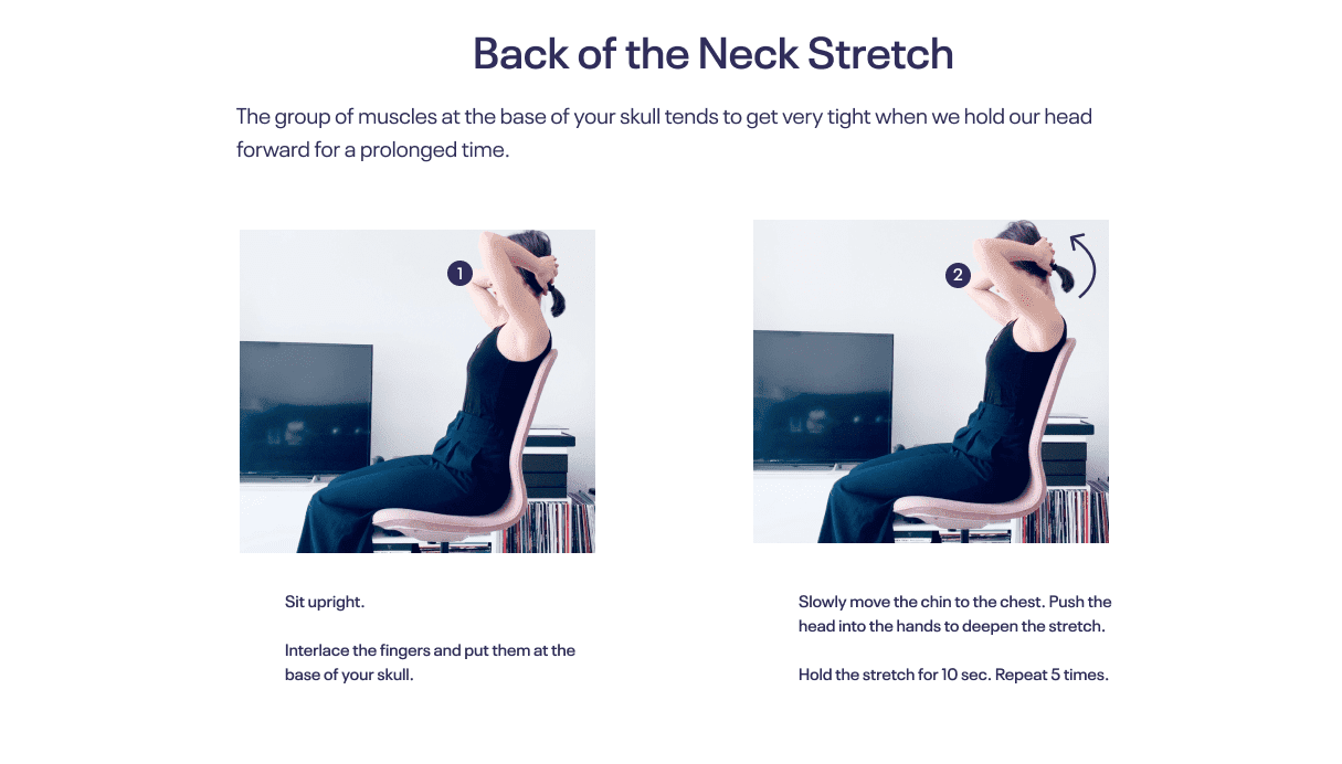 Back of the neck stretch